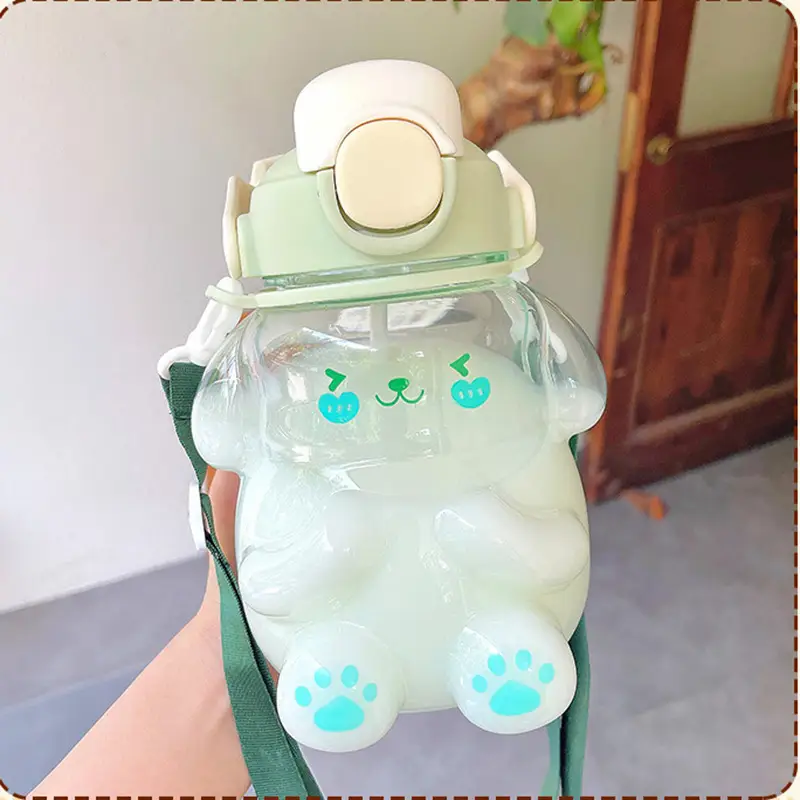 Large Capacity Cartoon Hug Rabbit Plastic Cup Portable