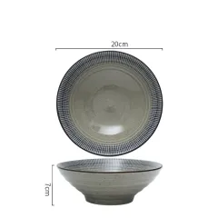 Japanese Ceramic Bowl Commercial Large Ramen - 8Inch Trumpet Bowl - View 1