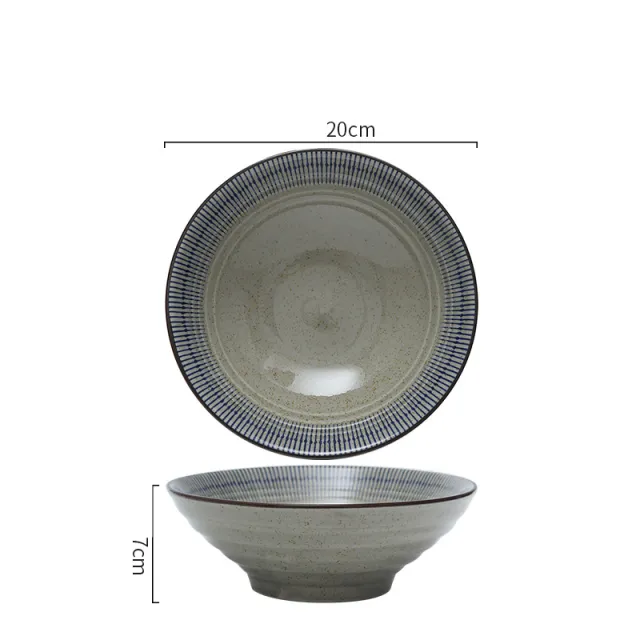 Japanese Ceramic Bowl Commercial Large Ramen 8Inch Trumpet Bowl - Shop at LoveMi