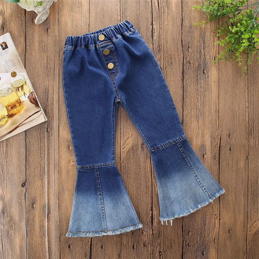 Children Fashion Jeans with Color Matching Horn