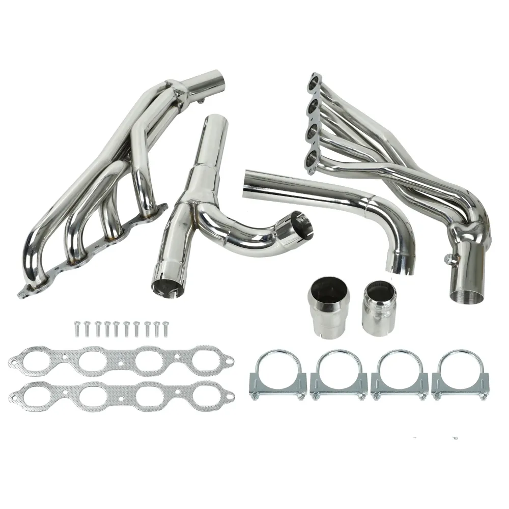 Exhaust Headers W,Y Pipe Fits Chevy GMC 2014-2017 5.3 6.2   Ban The Sale Of Amazon