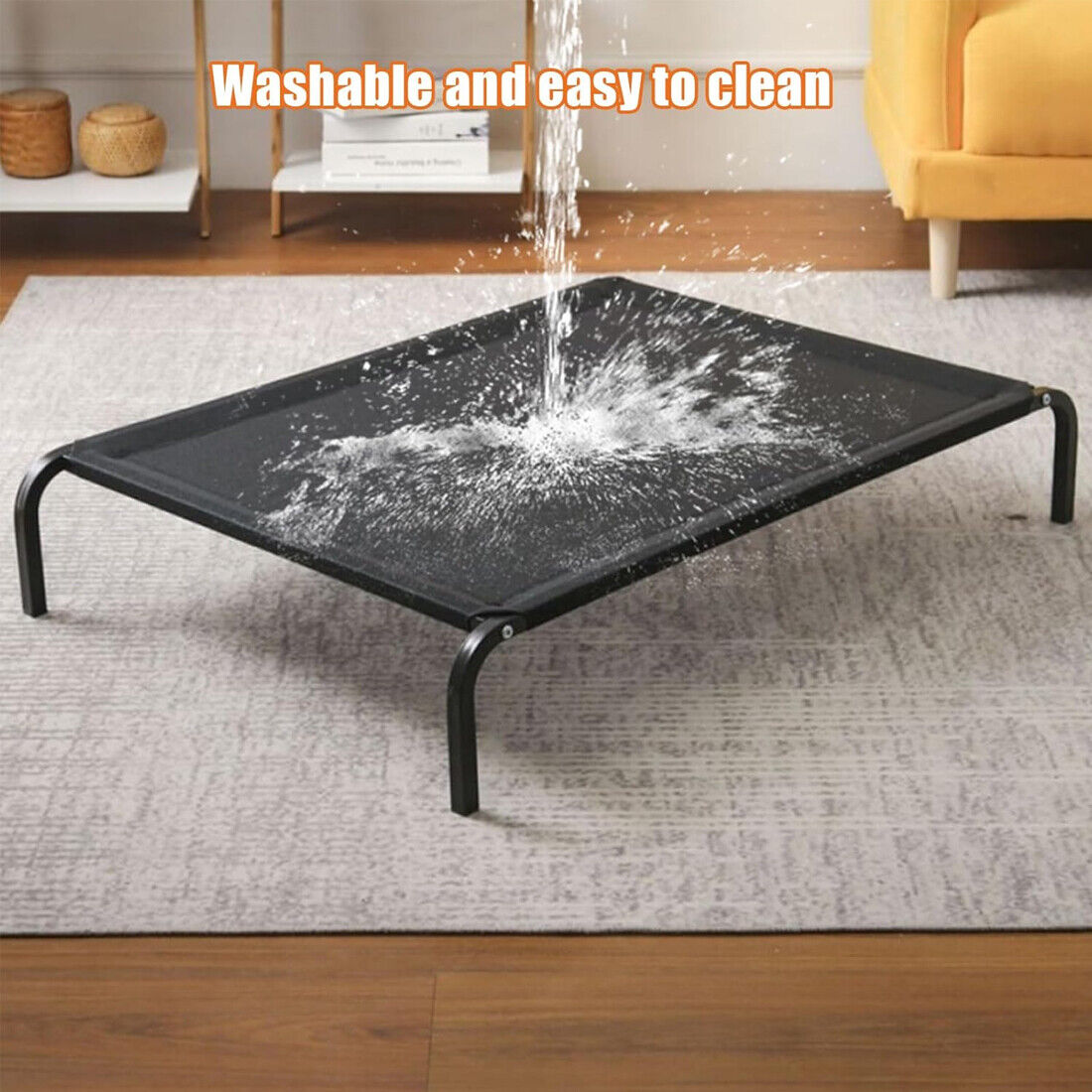 Elevated Dog Bed Pet Cat Mesh Camping Cot Indoor Outdoor Waterproof Two Size UK Thumbnail 12