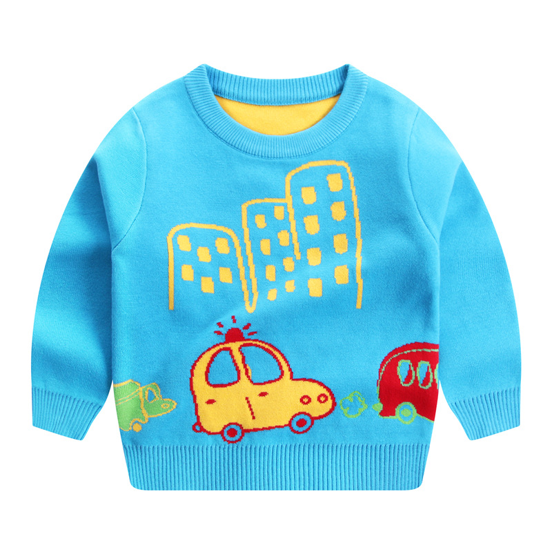 سويتر الأطفال لفصلي الخريف والشتاء بطبقتين من القطن