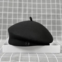 Women's Elegant Woolen Retro All-match Beret - Black - View 1