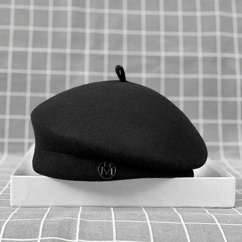 Women's Elegant Woolen Retro All-match Beret - Black