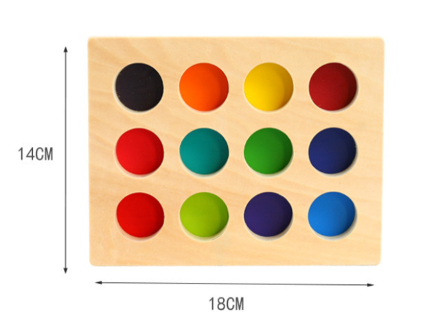 Title 1, Rainbow Sorting Ball 12 Color Matching Board