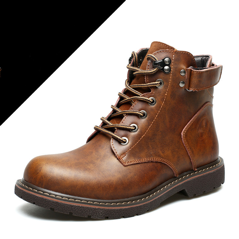 Fashion Men's Casual Mid-cut Leather Boots