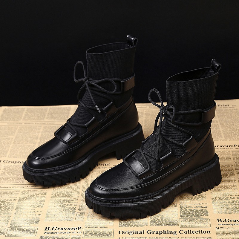Autumn And Winter New European Station Trend With Martin Boots Casual Short Boots