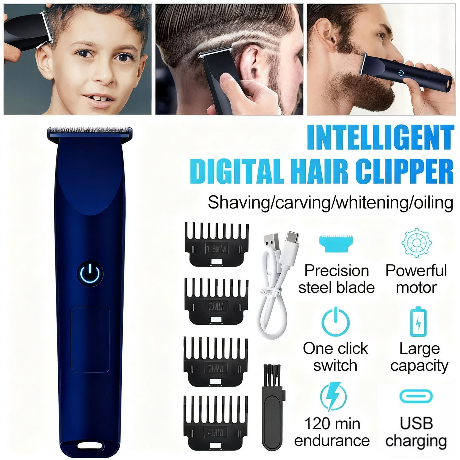 Men's Electric Hair & Beard Trimmer - Stylish Grooming For Results — image 7