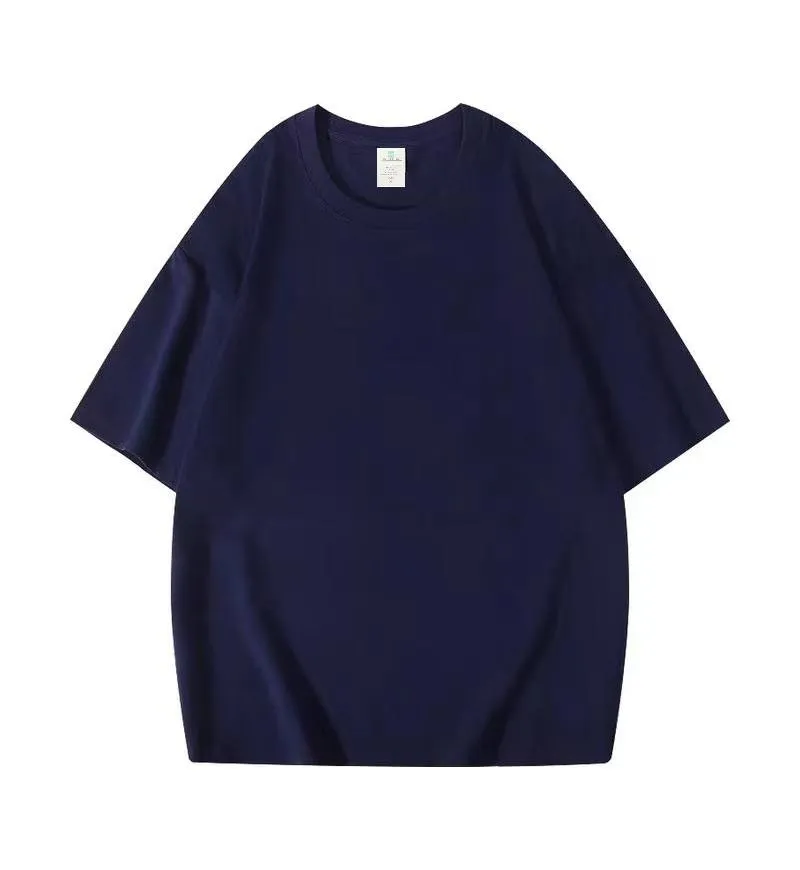 200G Cotton T-shirt POD Customization, Only Accept To Dye And Stamp - Dark Blue