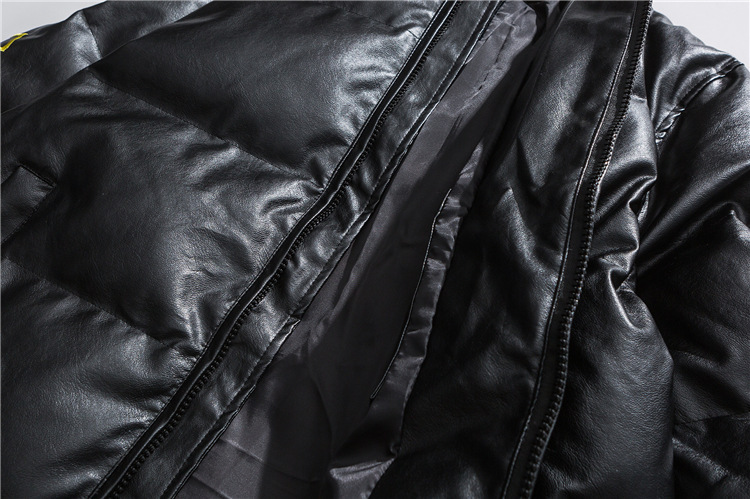 Men's Thick Leather Jacket Men's Trendy Brand