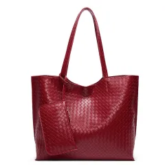 Trendy Woven Picture Bag Fashionable Portable - Red - View 1