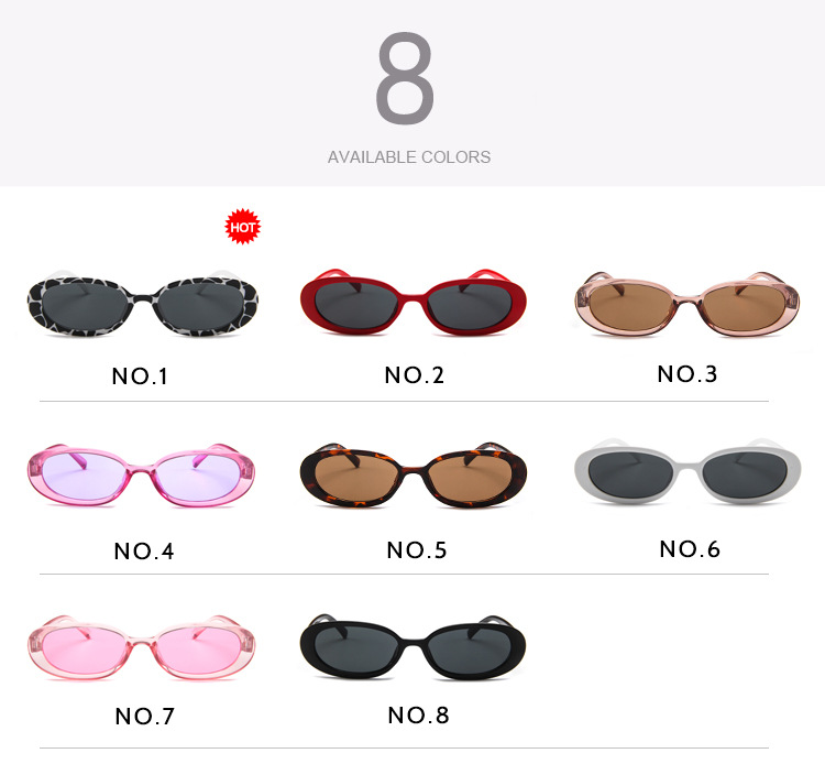 Title 15, Fashion Oval Frame Cow Color Trend Small Frame...