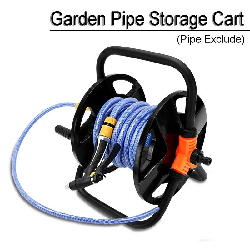NEW Portable Hose Pipe Reel Garden Cart Free Standing Holder Water Hose 20m UK 2