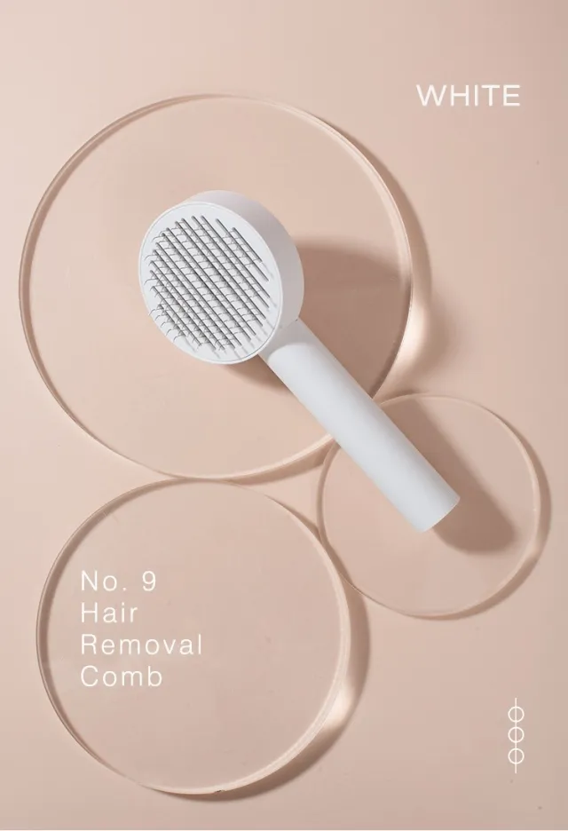 Pet Comb One click Floating Fine Needle Comb White - Shop at LoveMi