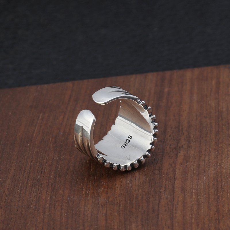 Men's Vintage Street Ring Ring With Sterling Silver Personality