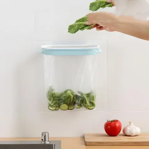 Household Garbage Bag Storage Rack Kitchen Cabinet Bench T