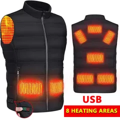 Intelligent Three-speed Temperature Control Electric Heating Vest Keeps The Whole Body Warm - Black - View 1