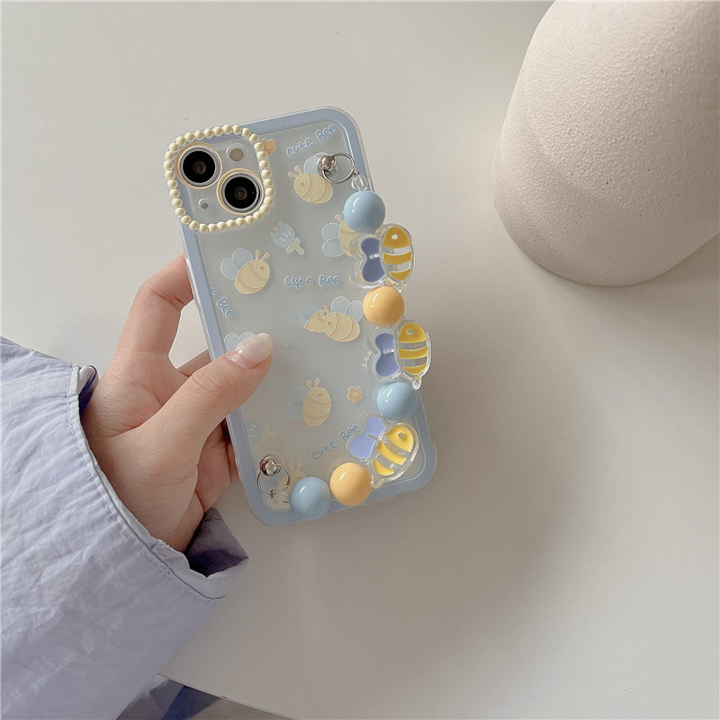 Cute And Funny Cartoon Little Bee Chain Mobile Phone Case - Image 3