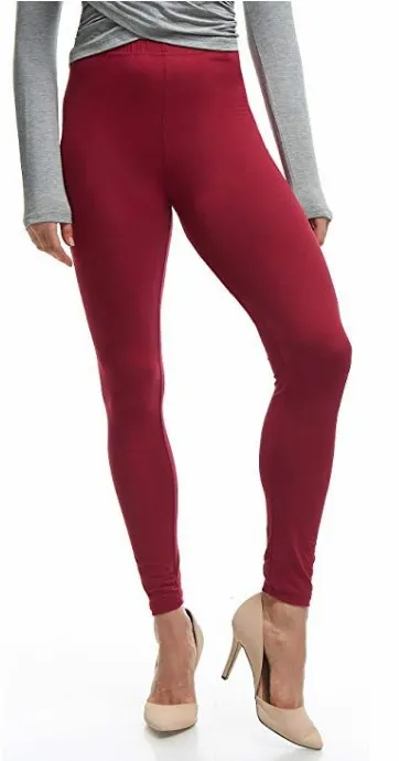 Women's Slim Fit Elastic Ninth Pencil Pants Red Wine - Shop at LoveMi