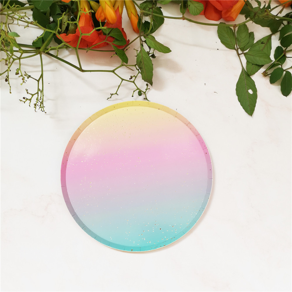 7inch rainbow plate