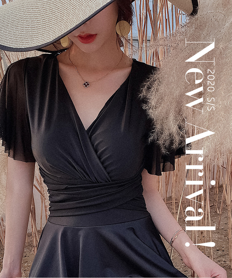 Advanced Sense Dress Style Steel Bracket Gathering Cover Belly Super Fairy Slimming Conservative Swimming Suit