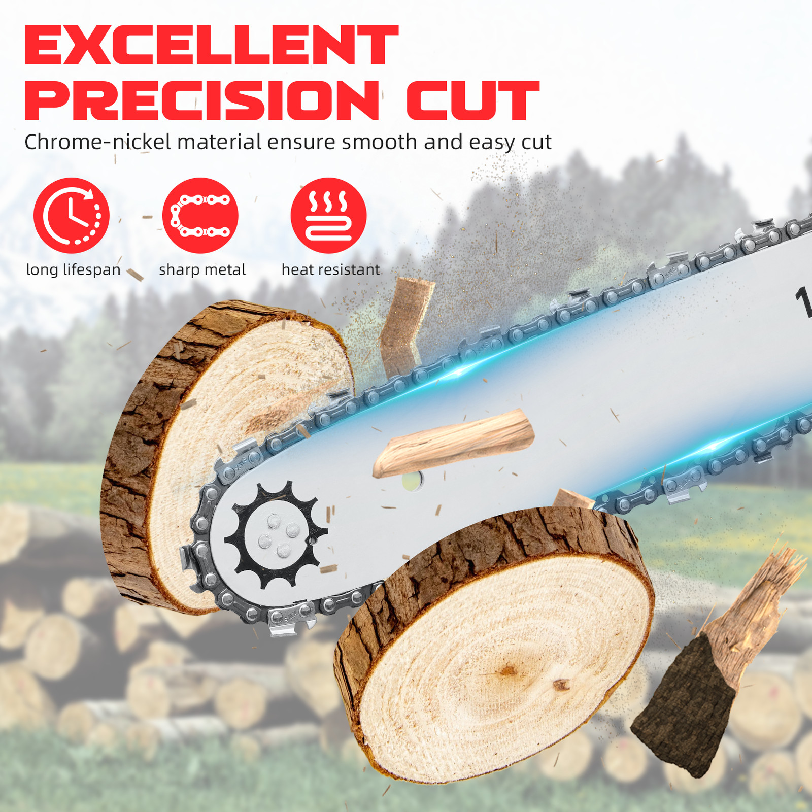 12 Inch Cordless Chainsaw,Electric Handheld Wood Cutter   Battery For  21V