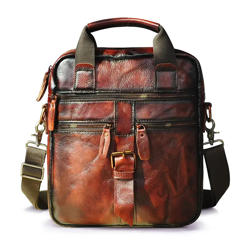 Leather Retro Men's 10-inch Tablet Shoulder Bag Diagonal Bag
