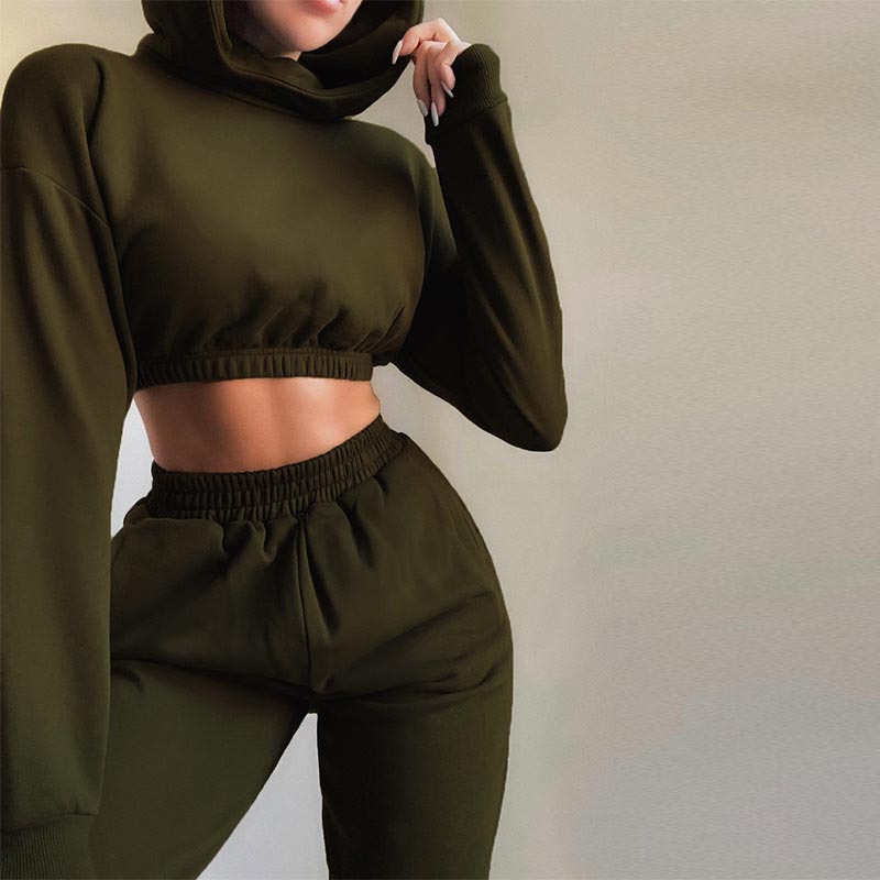 Sweater Suit High Waist Slimming Casual Two-piece Women
