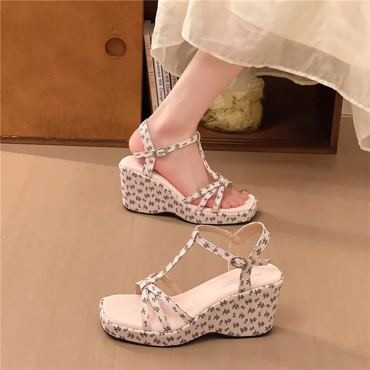 Women's Floral Print Sandals, 2026 Summer