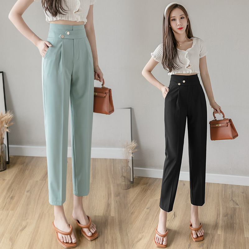 Small Feet Harem Pants Drape Straight-leg Pants