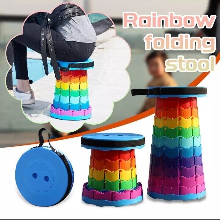 Portable Extendable Folding Stool Outdoor Camping Hiking Chair Fishing Seat 6