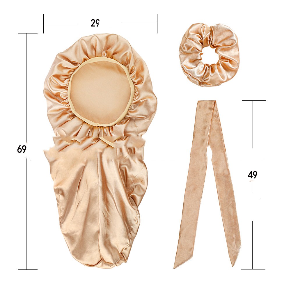 Three-piece Wide-brim Household With Long Cap And Scarf