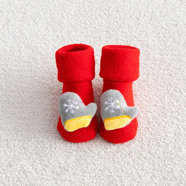 Christmas Non slip Dotted Rubber Floor Socks Snowflake - Shop at LoveMi