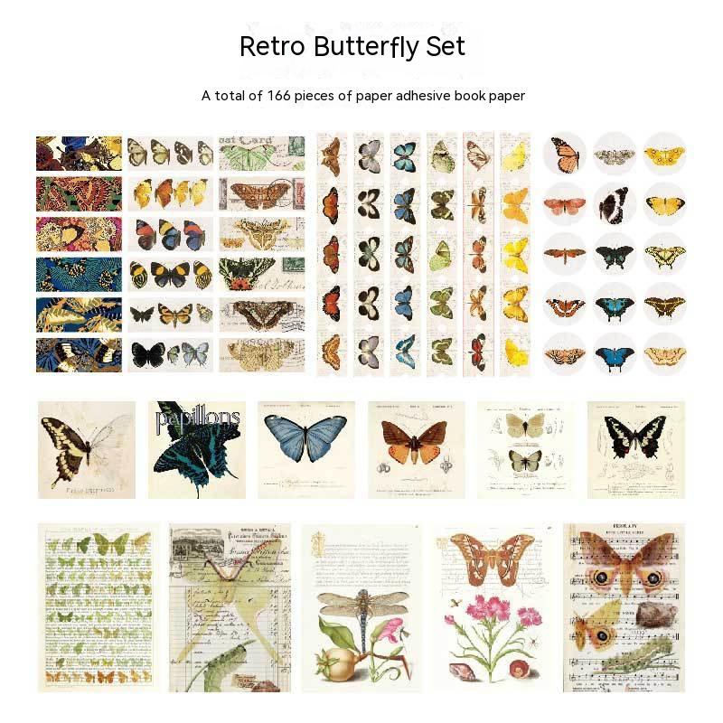 5 Vintage Butterfly Set