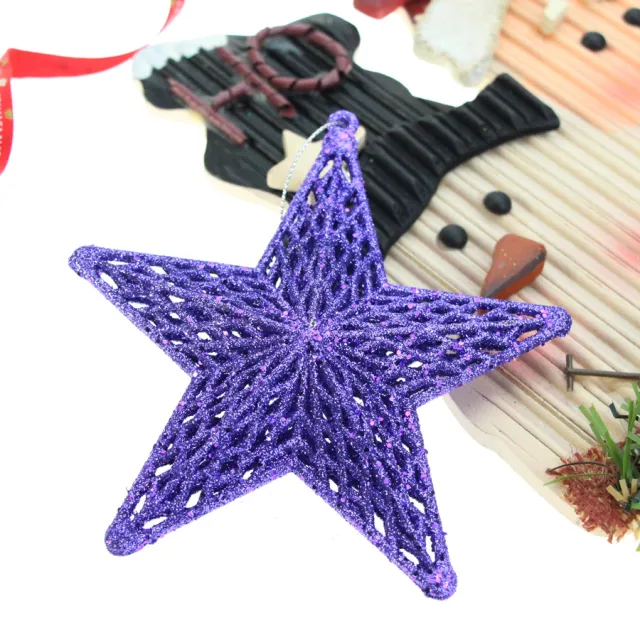 Christmas Three dimensional Plastic Mesh Star Decoration Purple - Shop at LoveMi
