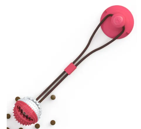 Dog Toys Silicon Suction Cup Tug Interactive Dog Ball Toy For Pet Chew Bite Tooth Cleaning Toothbrush Feeding Pet Supplies H - Shop at LoveMi