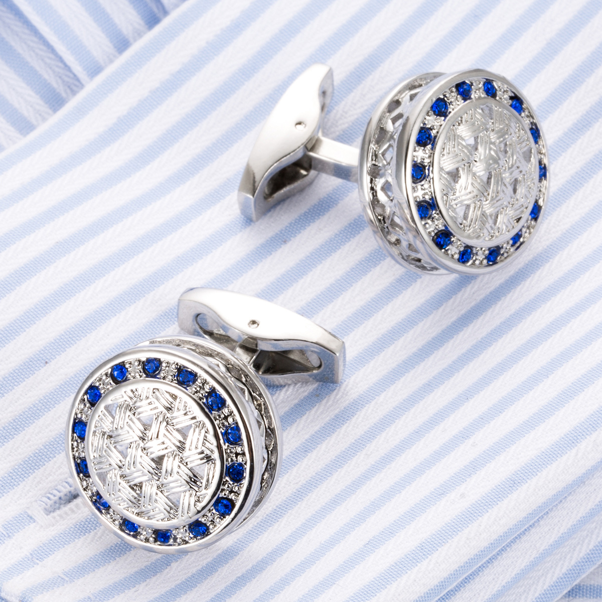 Shirt Sleeve Nails Round Men's Business Dress Cufflinks — foto 3