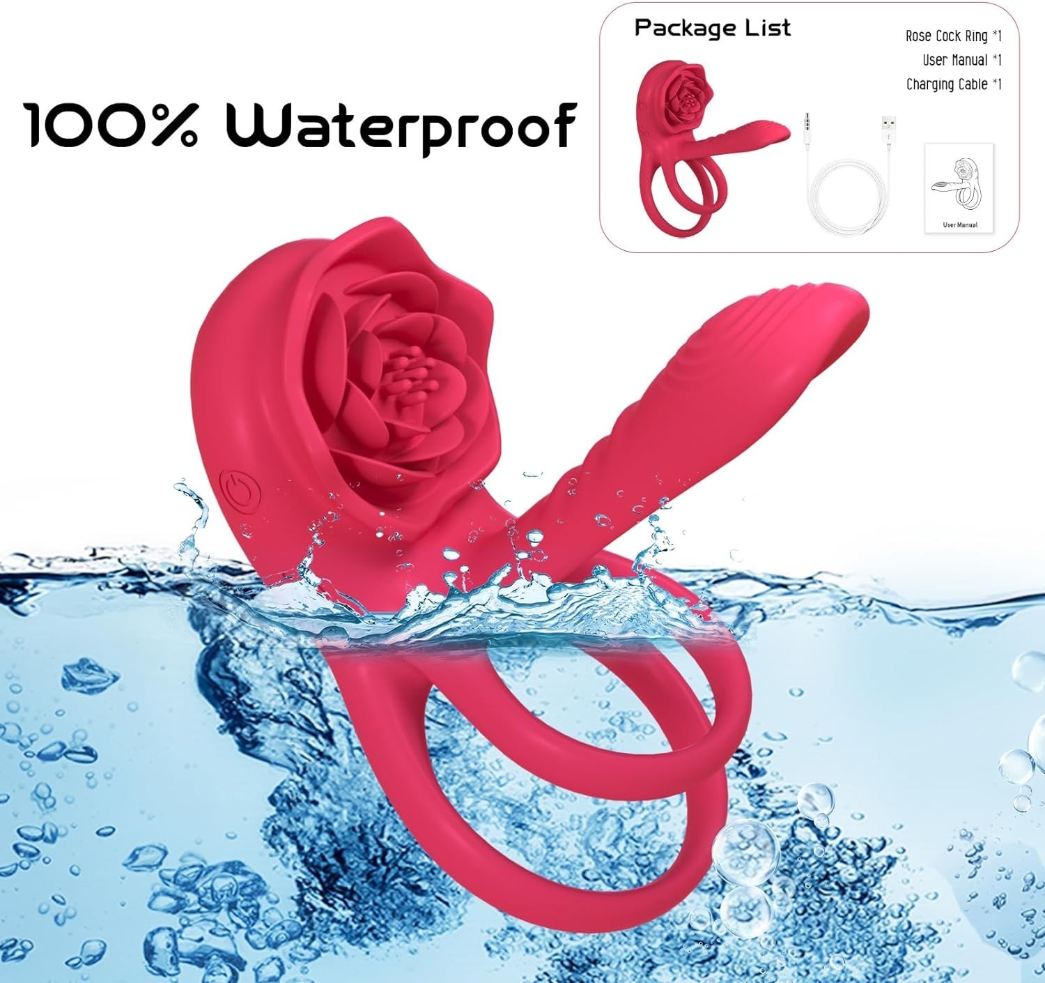 Vibrating Cock Ring Ring Testicular Stimulation Toys For Men - Image 1