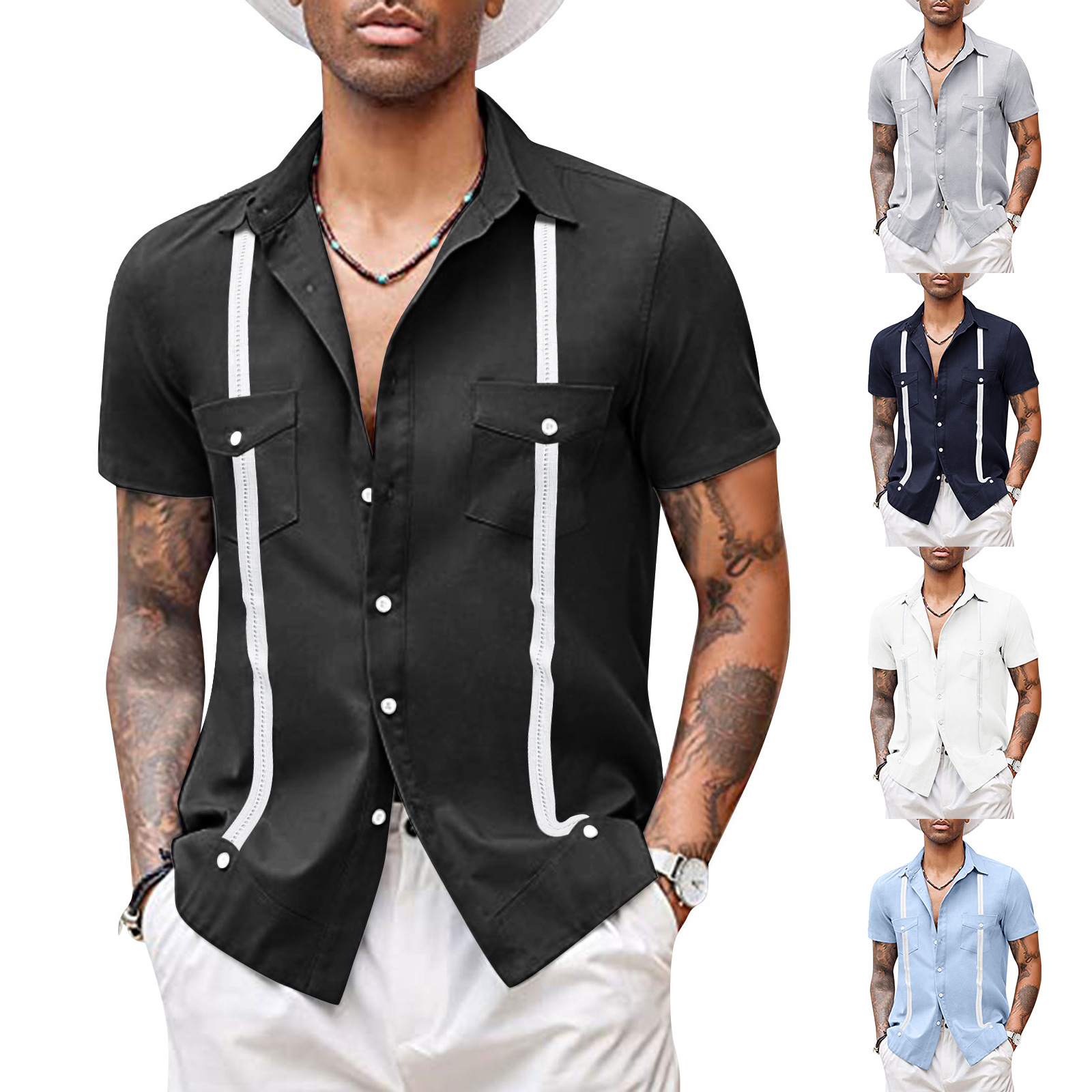 Title 5, Camisa masculina casual manga curta, ideal para...