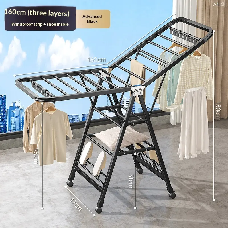 1.7-meter Gun Gray - Three-layer Air Drying-windproof