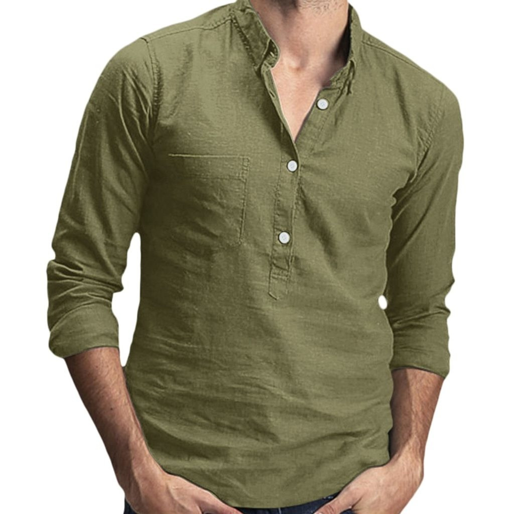 Men's Lapel Long Sleeve Shirt