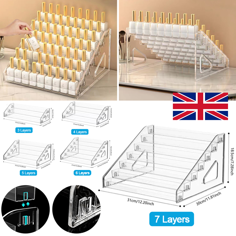 3-7 tier clear acrylic collector card display stand rack