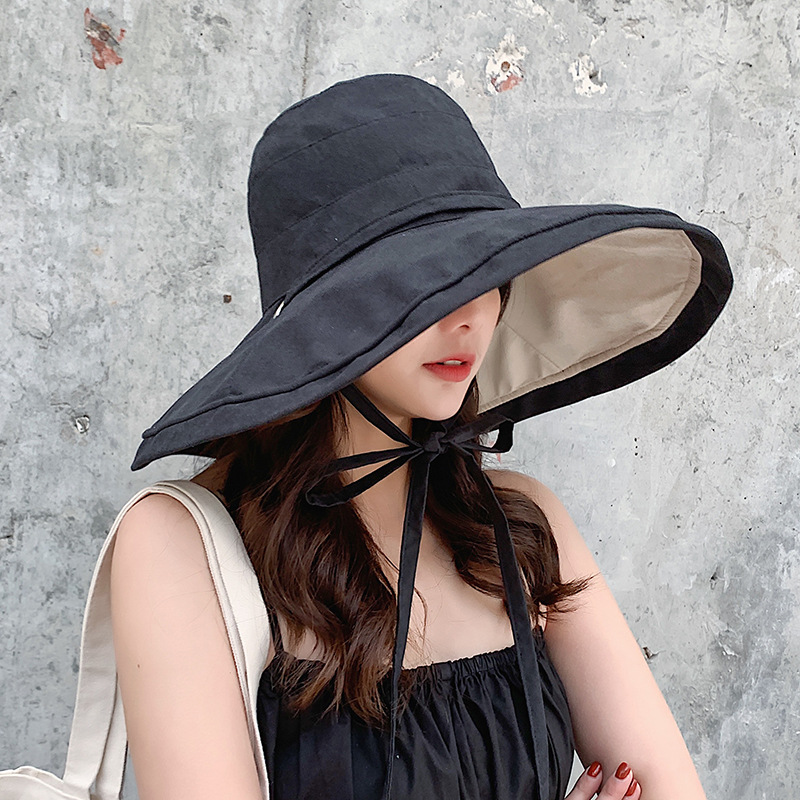 New Ladies Oversized Bucket Hat Spring Summer Double Sided Wear