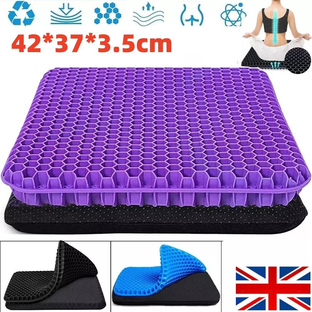 Gel Seat Cushion For Lower Back Pain Pressure Relief Wheelchair Car Office Pad — image 10