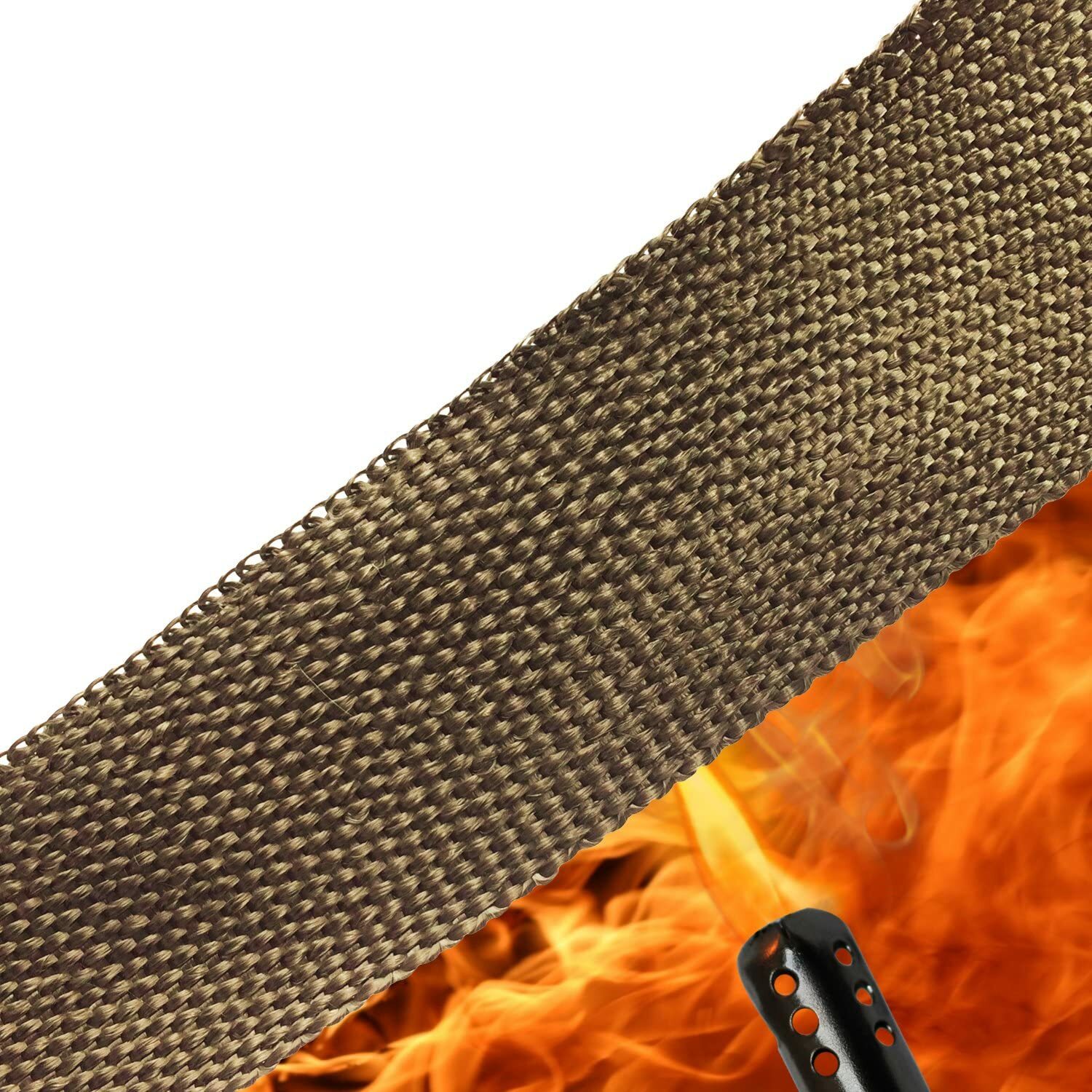 20M Titanium Gold Heat Wrap Tape Exhaust Insulating Downpipe Manifold 20 Ties 4
