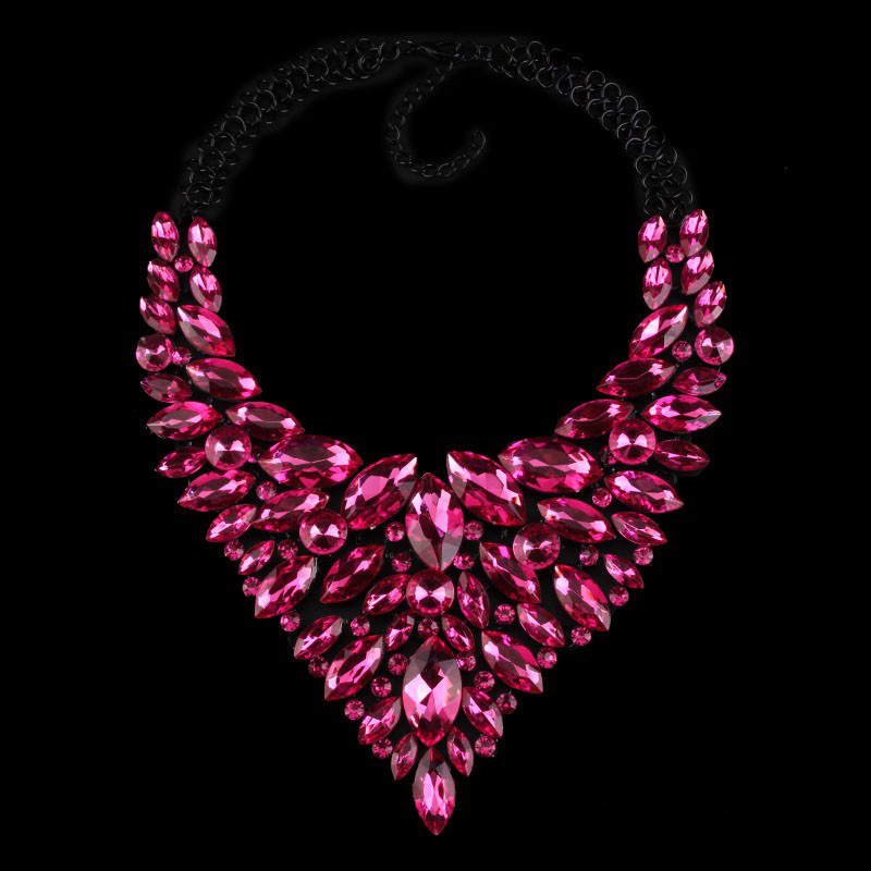 Alloy Rhinestone Necklace Luxury Full Diamond Sweater Chain — foto 8
