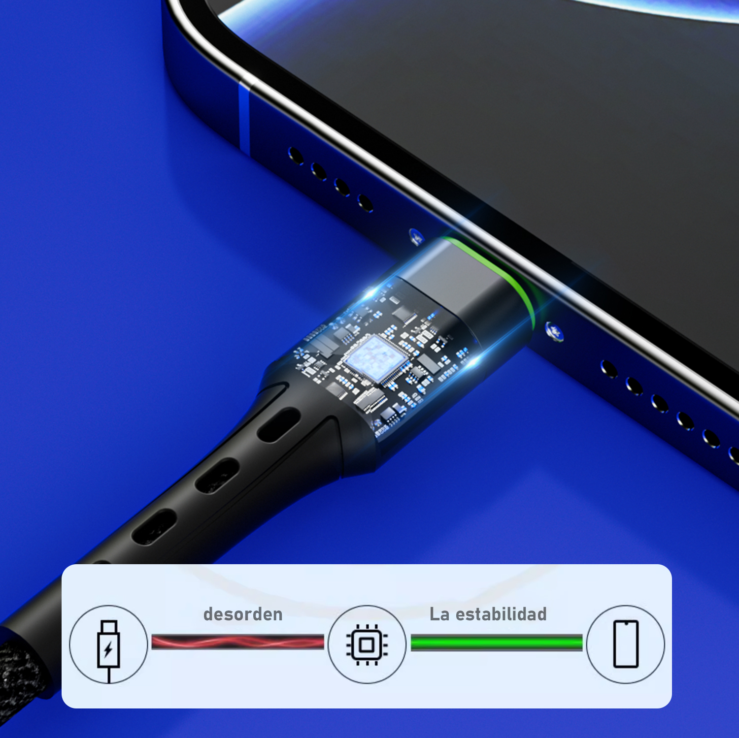 L203 USB-C Cable 2.4A 1M Black USB 3.0 UWINN