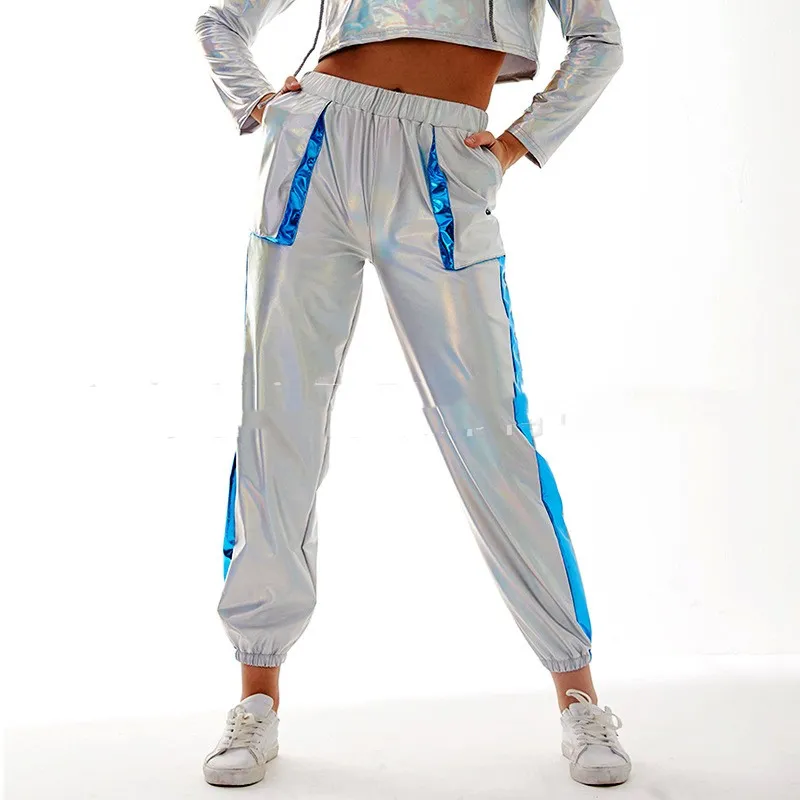 Large Women's Pants Loose Pants Colored Lacquer Leather - 6 Style