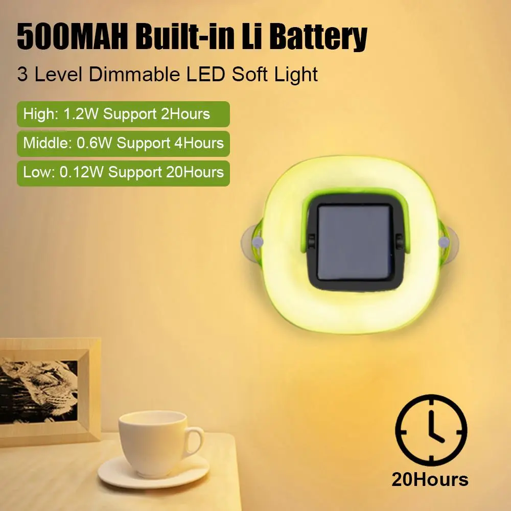 Collapsible Camping Light IP68 Waterproof Solar Foldable Lantern Solar Tent Lighting USB Rechargeable Outdoor Night Tools – image 3